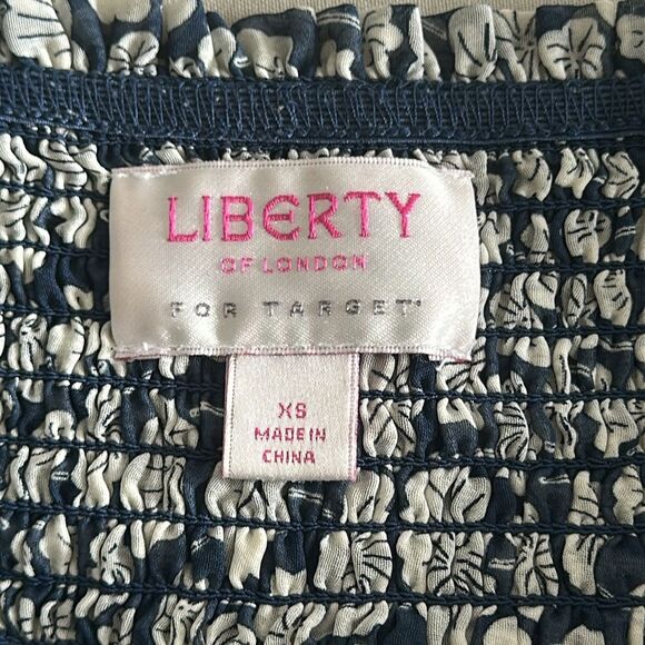Liberty Of London For Target Floral Smocked Maxi Dress Blue Size XS Boho Cottage - Picture 6 of 10